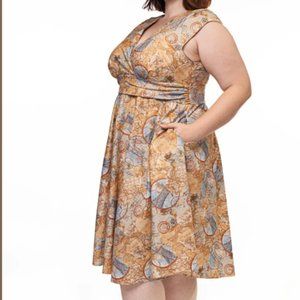 4x Retrolicious Antique Map dress